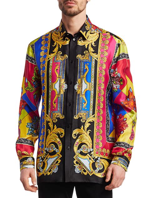 red and black versace shirt|versace collection men shirt black.